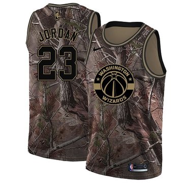 Personalized Wizards #23 Michael Jordan Camo Youth NBA Swingman Realtree Collection Jersey