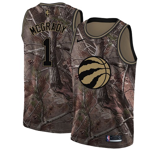 Personalized Raptors #1 Tracy Mcgrady Camo Youth NBA Swingman Realtree Collection Jersey