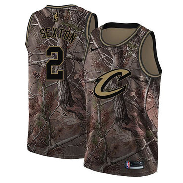 Personalized Cavaliers #2 Collin Sexton Camo Youth NBA Swingman Realtree Collection Jersey