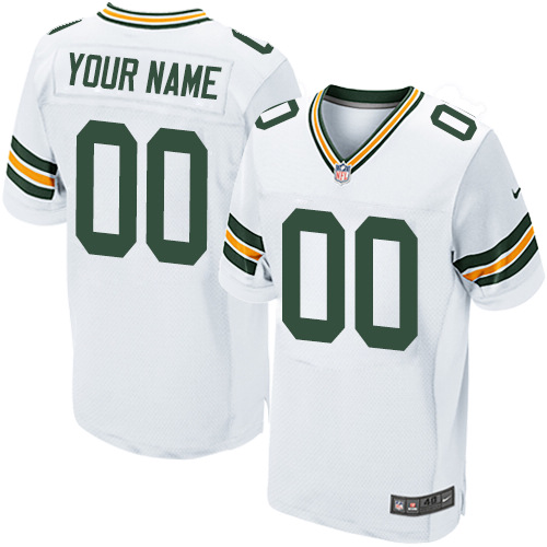 Personalized Green Bay Packers Elite White Road Men’s Jersey NFLized jerseys