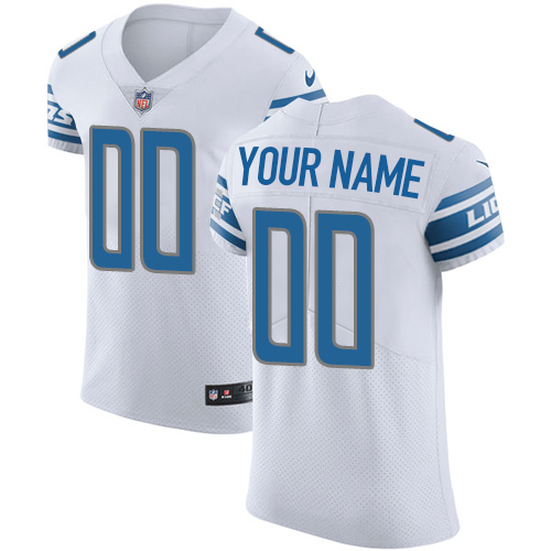 Personalized Detroit Lions Elite White Road Men’s Jersey NFL Untouchableized jerseys