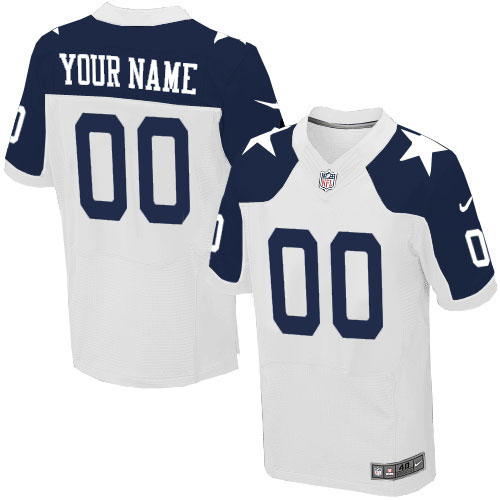 Personalized Dallas Cowboys Elite White Alternate Men’s Jersey NFL Throwbackized jerseys