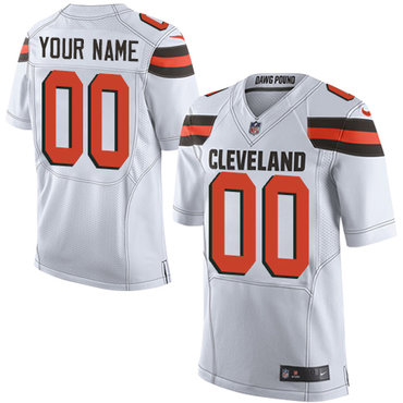 Personalized Cleveland Browns Elite White Road Men’s Jersey NFLized jerseys