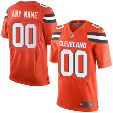Personalized Cleveland Browns Elite Orange Alternate Men’s Jersey NFLized jerseys