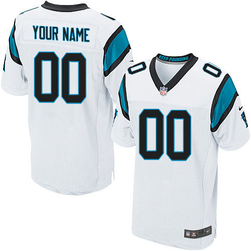 Personalized Carolina Panthers Elite White Road Men’s Jersey NFLized jerseys