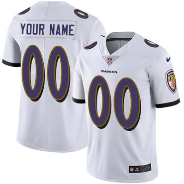 Personalized Baltimore Ravens Limited White Road Men’s Jersey NFL Untouchableized jerseys