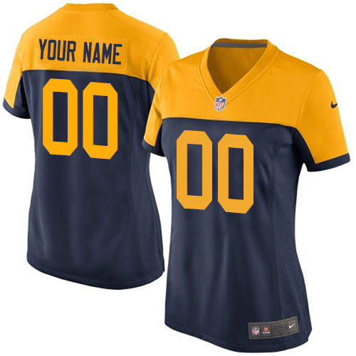 Personalized Green Bay Packers Elite Navy Blue Alternate Women’s Jersey NFL Untouchableized jerseys