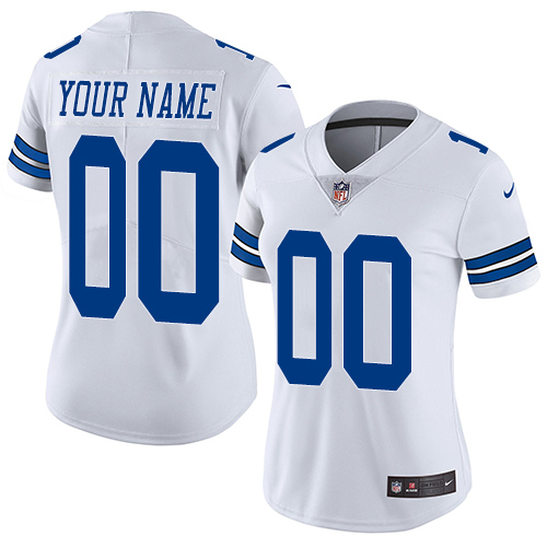 Personalized Dallas Cowboys Elite White Road Women’s Jersey NFL Untouchableized jerseys