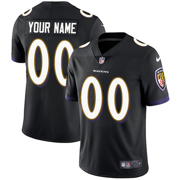 Personalized Baltimore Ravens Elite Black Alternate Youth Jersey NFL Untouchableized jerseys