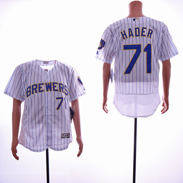 Personalized Brewers 71 Josh Hader White Flexbase Jersey