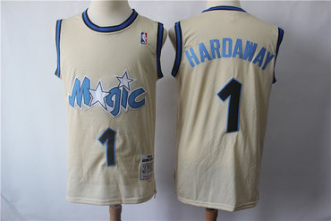 Personalized Magic 1 Penny Hardaway Cream Hardwood Classics Jersey