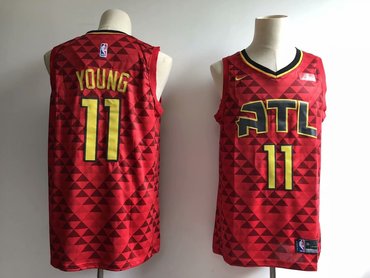 Personalized Hawks 11 Trae Young Red Swingman Jersey