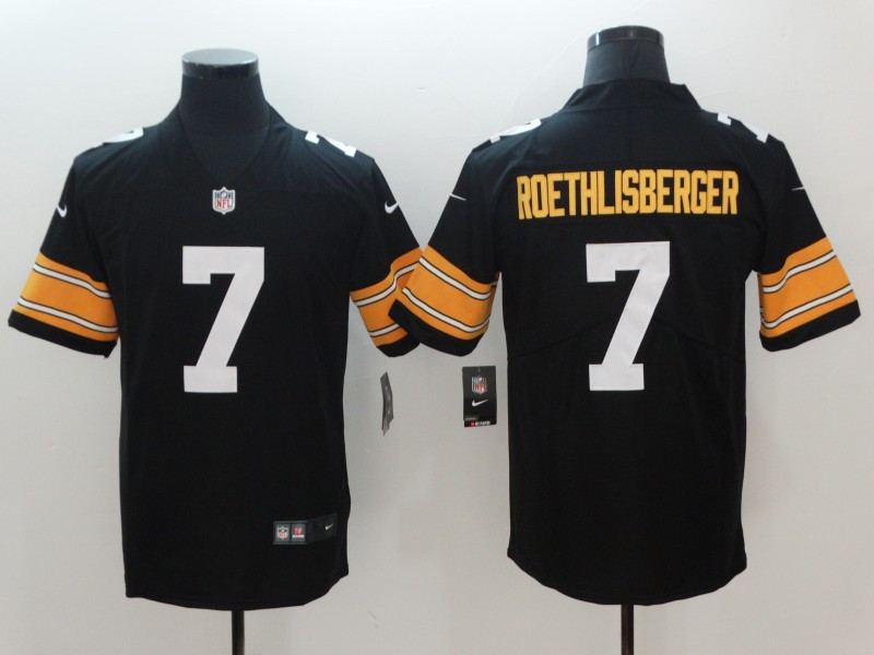 Personalized Steelers 7 Ben Roethlisberger Black Alternate Untouchable Limited Jersey