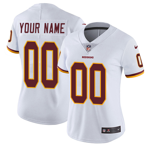 Personalized NFL Washington Redskins Untouchableized Elite White Road Women’s Jersey
