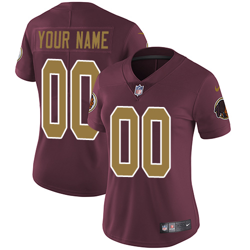 Personalized NFL Washington Redskins Untouchableized 80th Anniversary Limited Burgundy Red Alternate Women’s Jersey