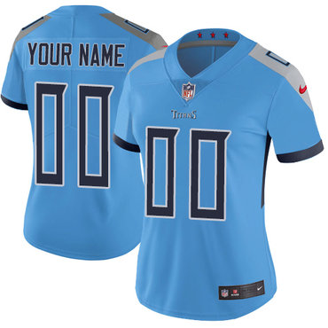 Personalized NFL Tennessee Titans Untouchableized Elite Light Blue Alternate Women’s Jersey