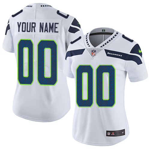 Personalized NFL Seattle Seahawks Untouchableized Limited White Road Women’s Jersey