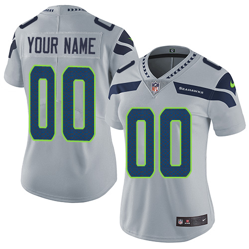 Personalized NFL Seattle Seahawks Untouchableized Limited Grey Alternate Women’s Jersey