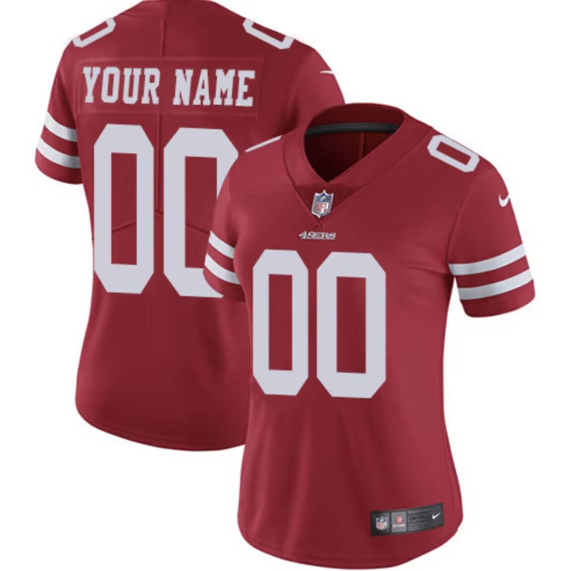 Personalized Women’sized San Francisco 49ers Red Jersey