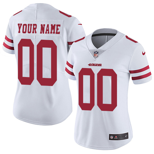 Personalized NFL San Francisco 49ers Untouchableized Elite White Road Women’s Jersey