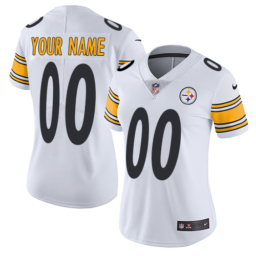 Personalized NFL Pittsburgh Steelers Untouchableized Limited White Road Women’s Jersey