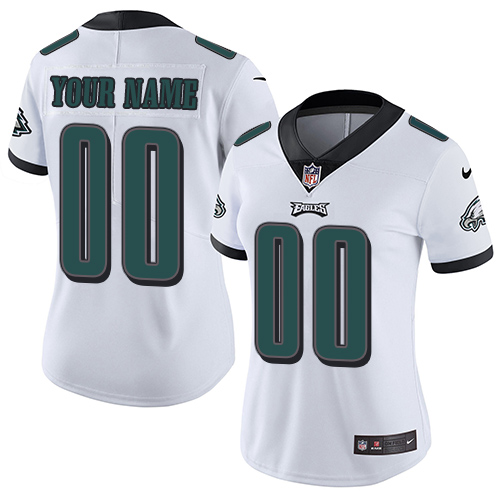 Personalized NFL Philadelphia Eagles Untouchableized Limited White Road Women’s Jersey