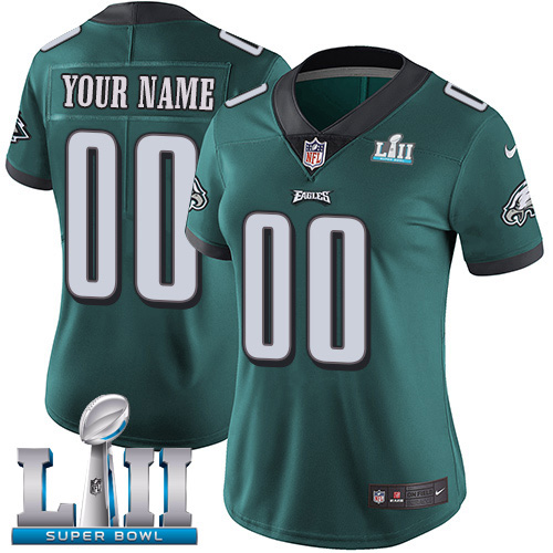 Personalized NFL Philadelphia Eagles Untouchableized Super Bowl LII Limited Midnight Green Home Women’s Jersey