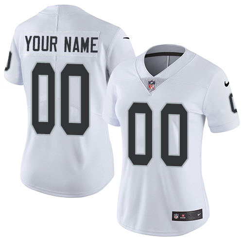 Personalized NFL Oakland Raiders Untouchableized Limited White Road Women’s Jersey