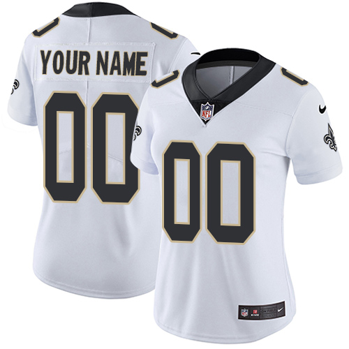 Personalized NFL New Orleans Saints Untouchableized Limited White Road Women’s Jersey