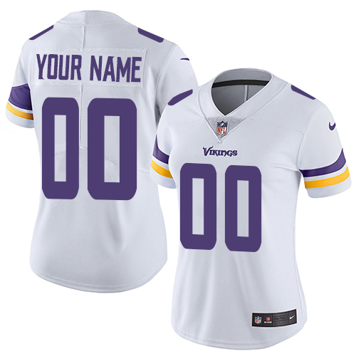 Personalized NFL Minnesota Vikings Untouchableized Elite White Road Women’s Jersey