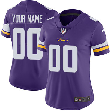 Personalized NFL Minnesota Vikings Untouchableized Limited Purple Home Women’s Jersey