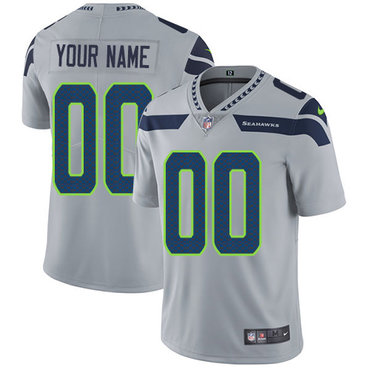 Personalized NFL Seattle Seahawks Untouchableized Limited Grey Alternate Youth Jersey
