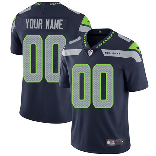 Personalized NFL Seattle Seahawks Untouchableized Limited Navy Blue Home Youth Jersey