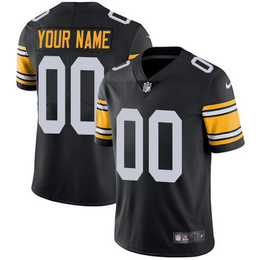 Personalized NFL Pittsburgh Steelers Untouchableized Limited Black Alternate Youth Jersey