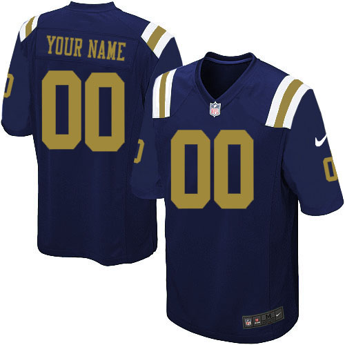 Personalized NFL New York JetsizedLimited Navy Blue Alternate Youth Jersey