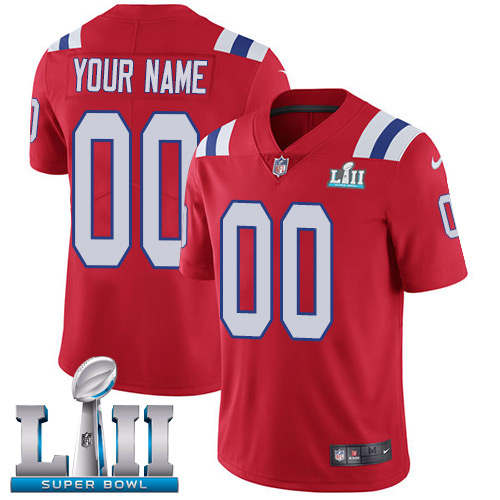Personalized NFL New England Patriots Untouchableized Super Bowl LII Limited Red Alternate Youth Jersey