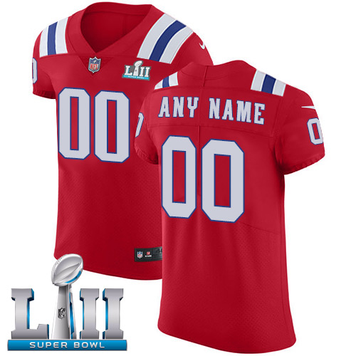 Personalized NFL New England Patriots Untouchableized Super Bowl LII Elite Red Alternate Men’s Jersey