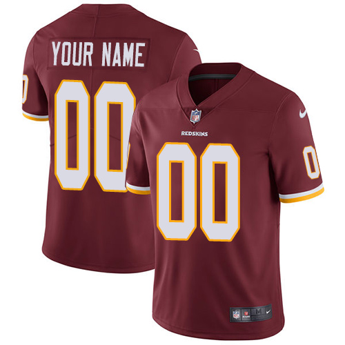 Personalized NFL Washington Redskins Untouchableized Limited Burgundy Red Home Men’s Jersey