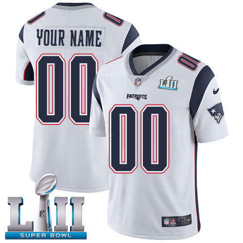 Personalized NFL New England Patriots Untouchableized Super Bowl LII Limited White Road Men’s Jersey
