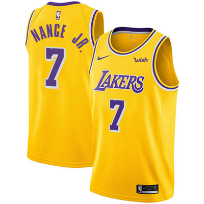 Personalized Lakers #7 Larry Nance Jr. Gold NBA Swingman Icon Edition Jersey