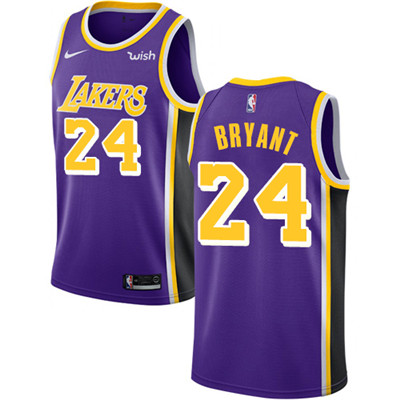 Personalized Lakers #24 Kobe Bryant Purple NBA Swingman Statement Edition Jersey