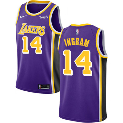 Personalized Lakers #14 Brandon Ingram Purple NBA Swingman Statement Edition Jersey