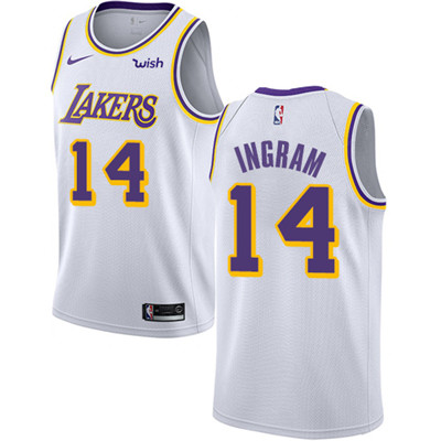 Personalized Lakers #14 Brandon Ingram White NBA Swingman Association Edition Jersey