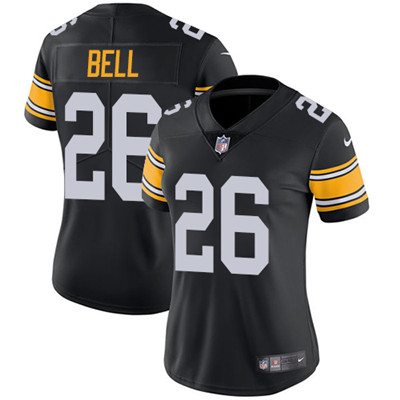 Personalized Steelers #26 Le’Veon Bell Black Alternate Women’s Stitched NFL Untouchable Limited Jersey