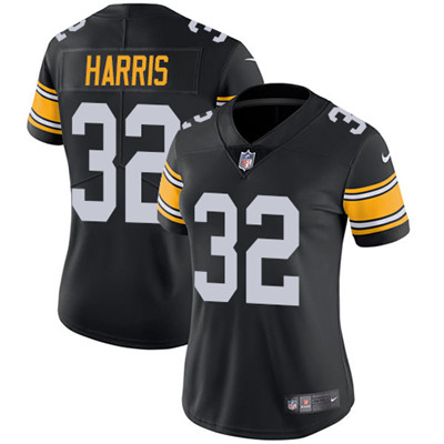 Personalized Steelers #32 Franco Harris Black Alternate Women’s Stitched NFL Untouchable Limited Jersey
