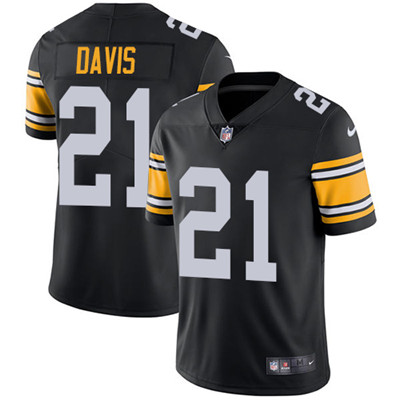 Personalized Steelers #21 Sean Davis Black Alternate Youth Stitched NFL Untouchable Limited Jersey