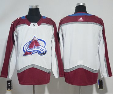 Personalized Avalanche Blank White Road Authentic Stitched NHL Jersey