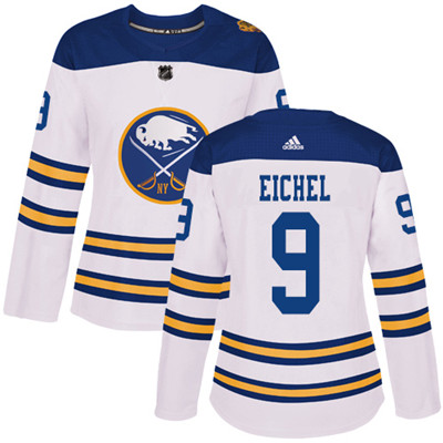 Personalized Sabres #9 Jack Eichel White Authentic 2018 Winter Classic Women’s Stitched NHL Jersey