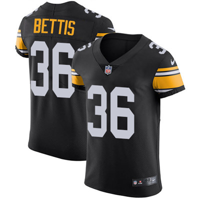 Personalized Steelers #36 Jerome Bettis Black Alternate Men’s Stitched NFL Untouchable Elite Jersey