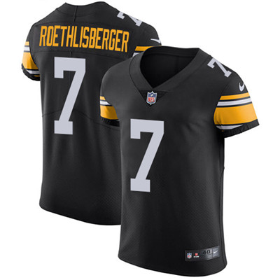 Personalized Steelers #7 Ben Roethlisberger Black Alternate Men’s Stitched NFL Untouchable Elite Jersey